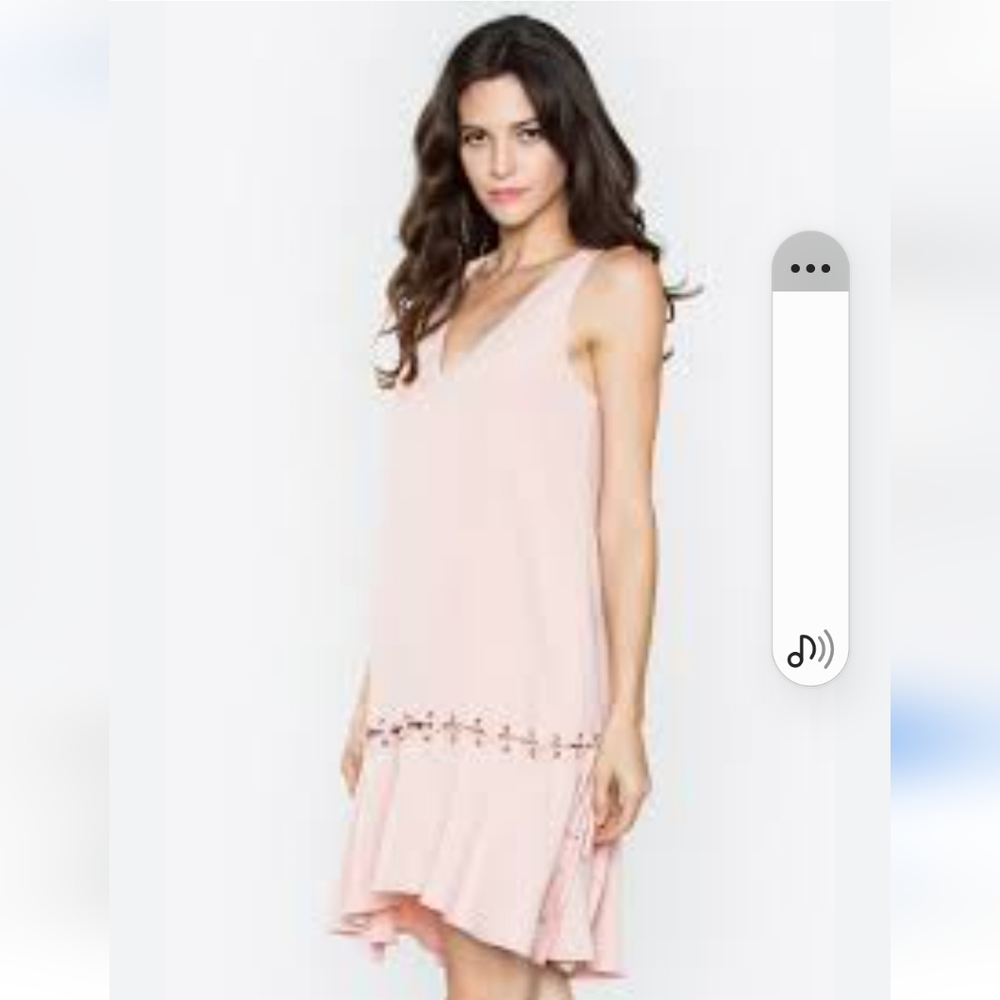 Sugar + Lips Loose Fit Sleeveless Ruffle Bottom Petal Pink Midi Dress Girlypop M - Picture 2 of 14